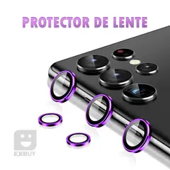 GENERICO - Mica Protectora de Camara Lila para Samsung Galaxy S23 Ultra