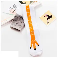 GENERICO - MEDIAS LARGAS DISEÑO PATAS DE GALLINAPOLLO BLANCA