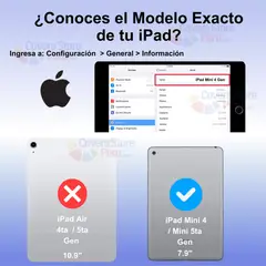 GENERICO - Funda Case para iPad Mini 5 7.9" + Portalápiz Transparent Antishock