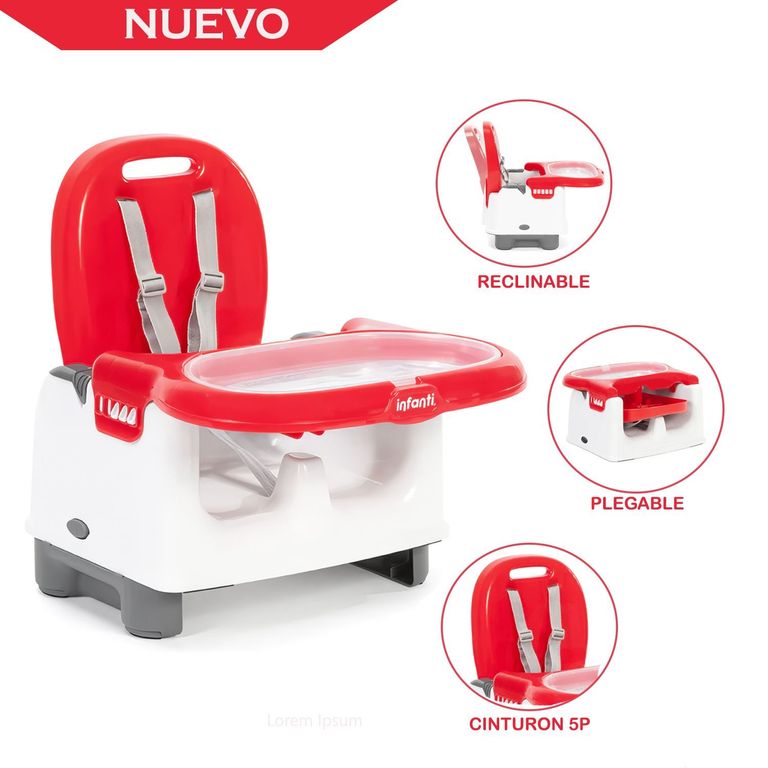 Silla de Comer para Bebé Portátil Mila Red