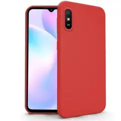 GENERICO - Funda para Xiaomi 9A Soft Feeling Antishock Rojo Resistente Antigolpe