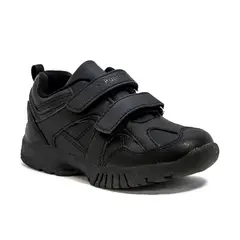 HUSH PUPPIES - Zapatilla Kids Race 2 Velcros Negro