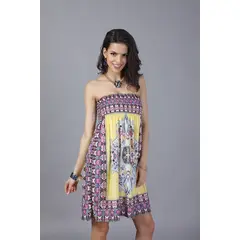 KAST PE - Salida de playa Vestido strapless modelo Rachel Multicolor - Talla ML