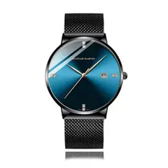 HANNAH MARTIN - Reloj Acero Negro con Azul HAN-31_.