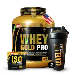 LEVEL PRO - Proteína Whey Gold Pro 6.6 lbs - Rich Chocolate + Obsequios