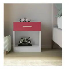 GENERICO - VELADOR FANTASY - LA CASA DEL MUEBLERO - BLANCO CON FUCSIA