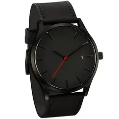 GENERICO - Reloj de Cuarzo para hombre Cuero Sintético - Negro