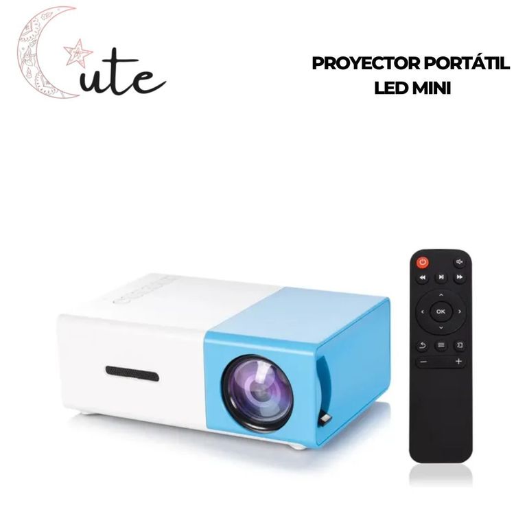 PROYECTOR PORTÁTIL LED CON CONTROL REMOTO