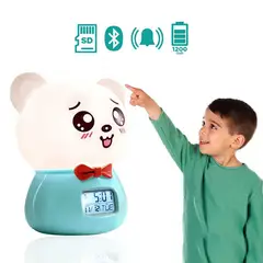 OEM - PARLANTE KAWAI BLUETOOTH CON RELOJ LUECES RGB Y ALARMA