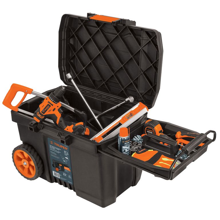 Caja para herramienta de 23 con ruedas y mango telescópico 10902