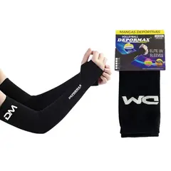 GENERICO - MANGA DEPORTIVA PARA VÓLEY CON DEDAL TALLA M COLOR NEGRO DM