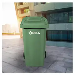 DISA SOLUCIONES ECOEFICIENTES - Contenedor de Basura de 120 lts Verde