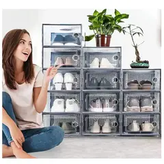 GENERICO - Set 10 Cajas Organizador de Zapatos reforzado con doble tapa