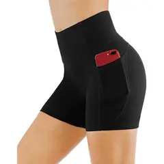 BAALATHKKO5 - Calza Biker Deportiva Corta Mujer Bolsillo Lateral Para