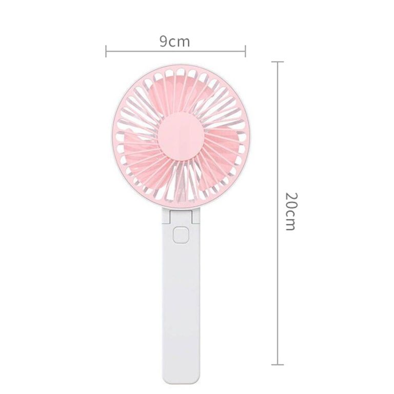 Mini Ventilador Portátil de Mano´Plegable USB Recargable Rosado