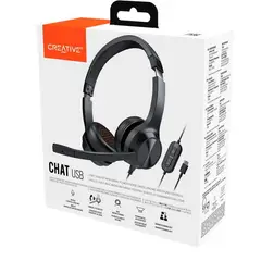 CREATIVE - Auricular Chat Usb Noise Cancelling Usb-c Negro 51EF0980AA000
