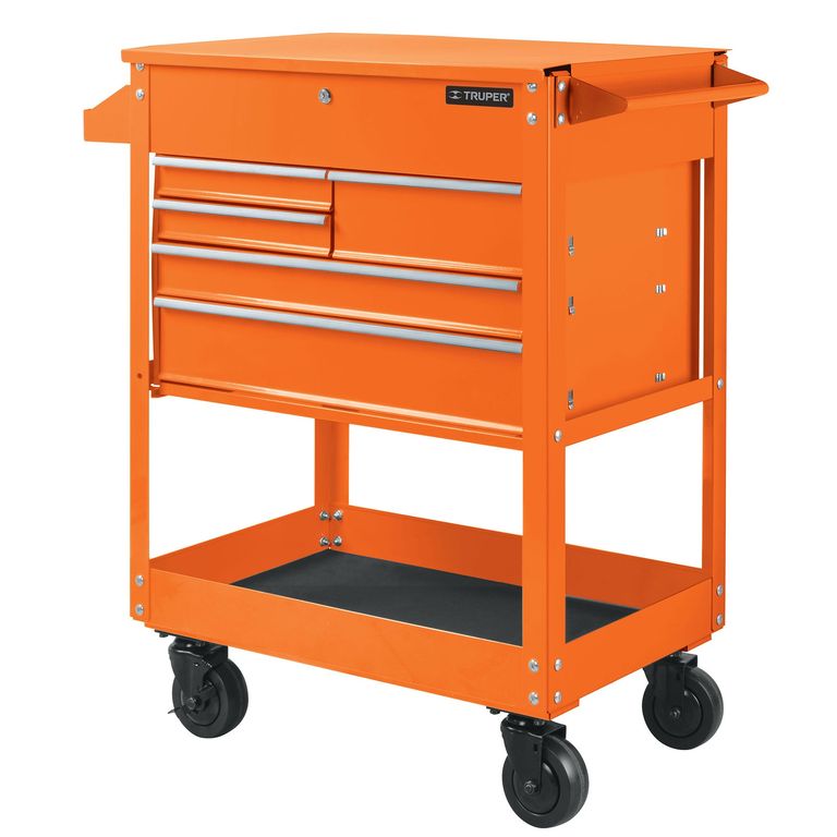 Gabinete metálico móvil, 5 cajones, capacidad 320 kg, 101733