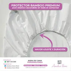 AMADEUS HOME - Protector de colchón plaza y media 15plz ¡Resistente a las lavadas