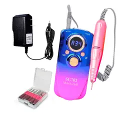 GENERICO - Pulidor de Uñas Recargable Máquina Manicura SG702 35000RPM