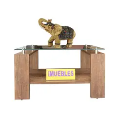 GENERICO - Mesa de Centro para Sala con Vidrio - Modelo MISS iMUEBLES