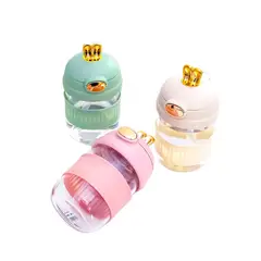 GENERICO - Set x 3 Botellas / Vasos / Tomatodos de vidrio diseño Rabbit