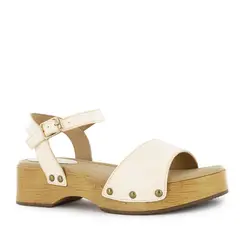 SESTRA - Sandalias con Plataforma Mujer Ester01 Marfil