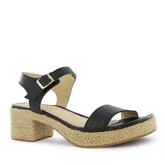 SESTRA - Sandalias Mujer Diega01 Negro Cuero Natural
