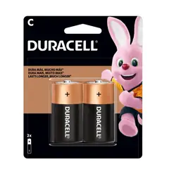 DURACELL - Pilas tipo C Alcalina Pack de 2 Nuevo