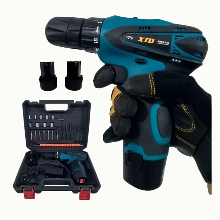 TALADRO PERCUTOR INALAMBRICO ROTOMARTILLO DESATORNILLADOR