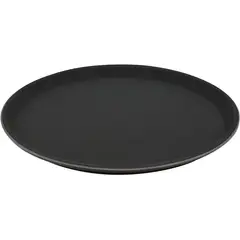 GENERICO - Azafate antideslizante bandeja 30cm circular negro