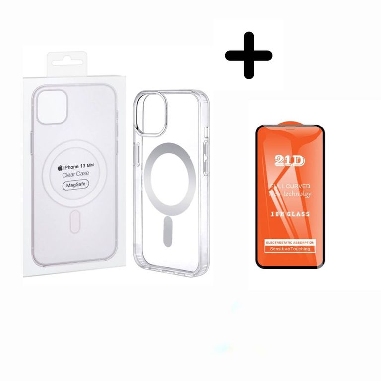 Case Con Magsafe Para Iphone 13 MINI + Mica de Vidrio