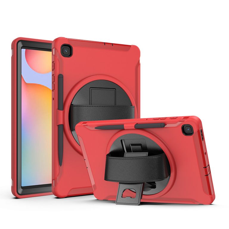 Funda para iPad Mini 6 7.9" Armor Roja Giratorio + Parante Antishock