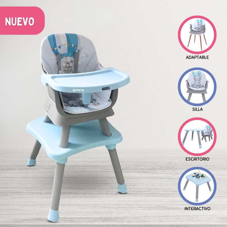 Silla de Comer para Bebés «MULTIFUNCIONAL» Light Blue