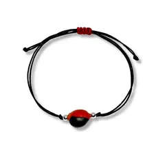ESPIRAL ROJO - Pulsera Huayruro - Hilo y Plata