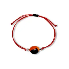 ESPIRAL ROJO - Pulsera Huayruro - Hilo y Plata