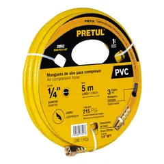 PRETUL - Manguera de pvc para compresora 5 m x 1/4'
