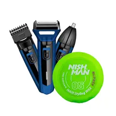 SONAR - Afeitadora 3 en 1 y Cera Fijadora Nish-man 05 Keratina