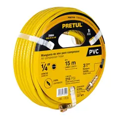PRETUL - Manguera de pvc para compresora 15 m x 1/4'