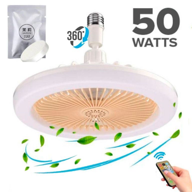Foco Ventilador de Techo Giratorio Ajustable 30W Control y Fragancia CP-FS01