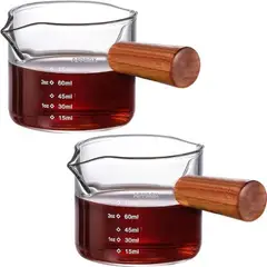 GENERICO - Set x2 Jarritas Medidora Café Espresso 75ml - Vintage