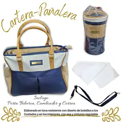 GENERICO - Cartera Pañalera con porta Biberon