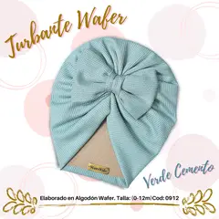 GENERICO - Turbante de bebe en algodon Waffer