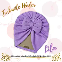 GENERICO - Turbante de bebe en algodon Waffer