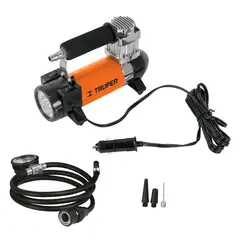 TRUPER - Compresor de aire 12 V portátil, para auto, incluye maletín