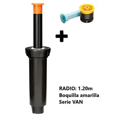 RAINBIRD - ASPERSOR - ROCIADOR EMERGENTE SERIE 1804 DE 1-2, R=1.20m