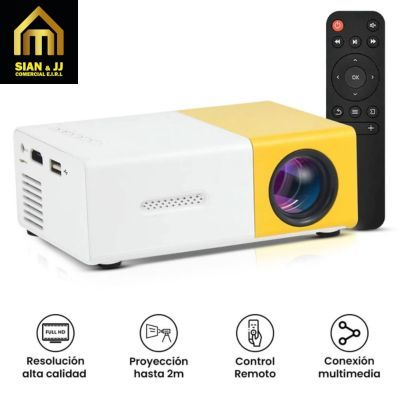 MINI PROYECTOR MULTIMEDIA PORTÁTIL 1080P LED AV VGA HDMI USB SD