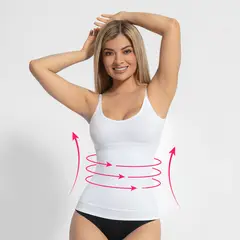 GENERICO - Faja mujer reductor moldeador de rollitos abdomen y cintura blanco