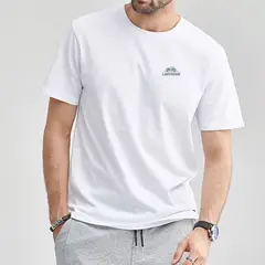 ZIMRAHYG - Manga corta de cuello redondo para hombres Algodón