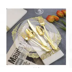 GENERICO - Plato Transparente de Sitio Para comedor