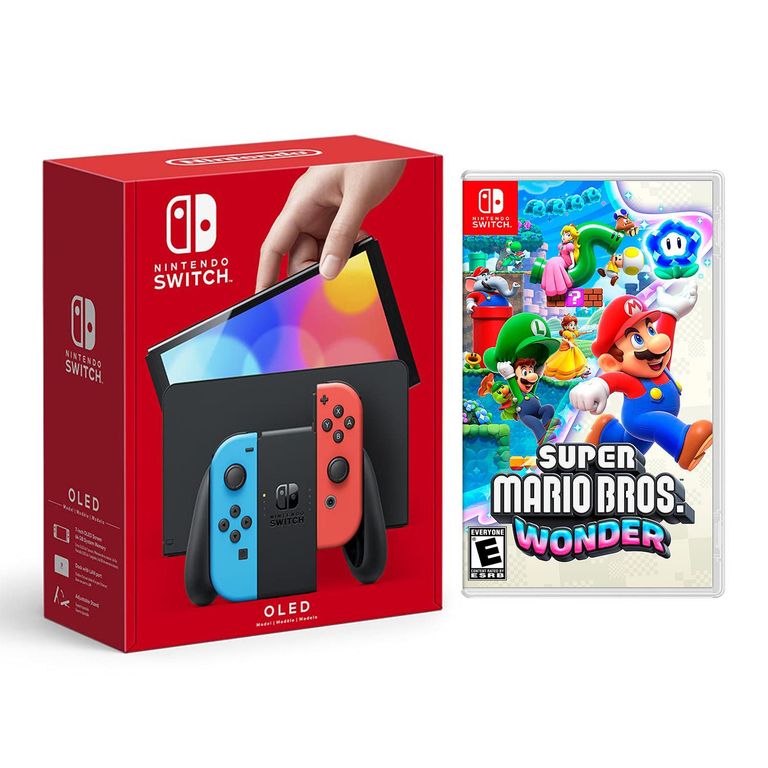 Consola Switch Modelo Oled Neon Super Mario Wonder